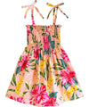 Girls Smock Rayon Hawaiian Dress