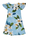 Girl's Tiare Plumeria Flower Hawaiian Dress