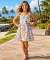 Girls V-Neck Flared Rayon Tank Dress Purple