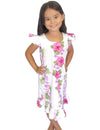 Girls Waimea Cap Sleeves Hawaiian Dress White