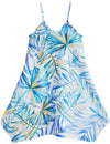 Girls Watercolor Palms Scarf Hem Dress
