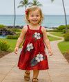 Kailua Girls Bungee Straps Dress Red