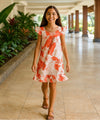 Lanai Adventure Girls Hawaiian Dress Coral