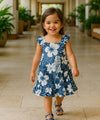 Lanai Adventure Girls Hawaiian Dress Ocean Blue
