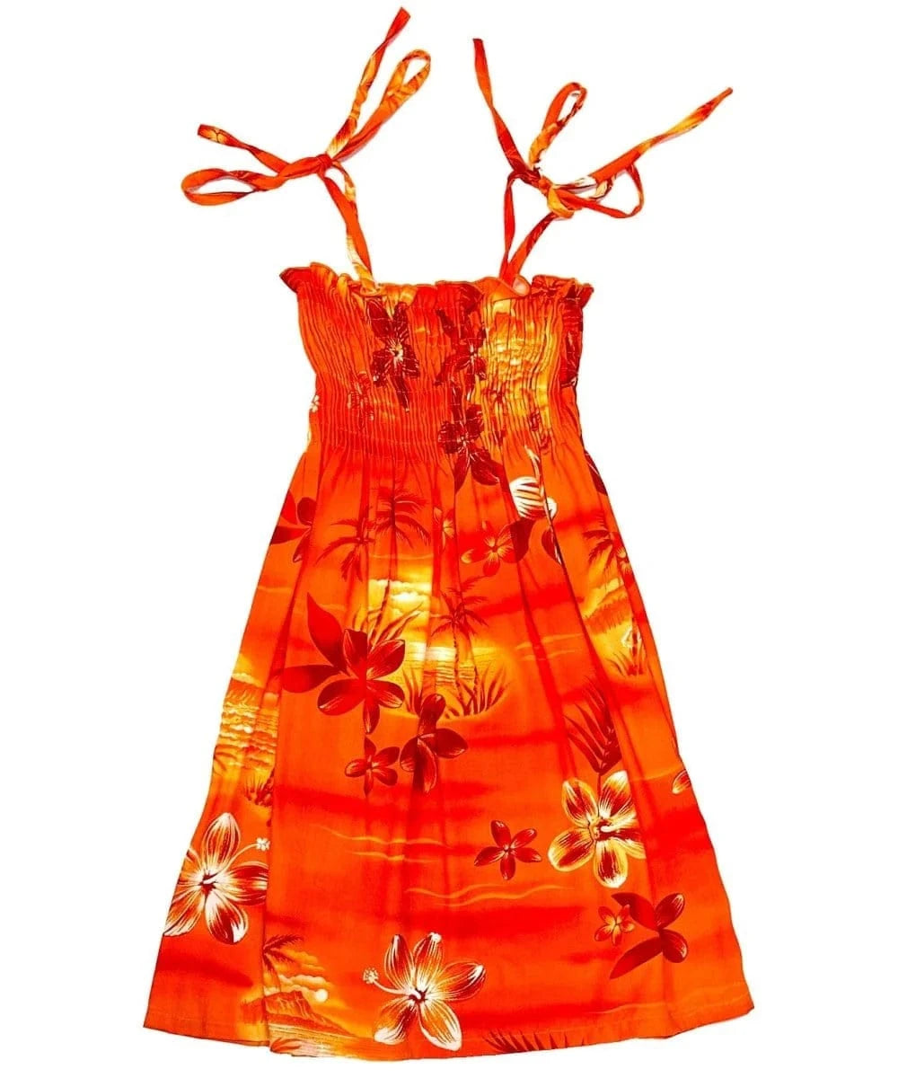 Girls Orchids Smock Top Flower Dress