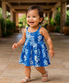 Haku Laape Girls Hawaiian Sundress Royal Blue