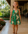 Kailua Hawaiian Girls Sundress Green