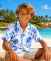 Haiku Cotton Boys Aloha Shirt White