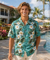Haku Men's Cotton Aloha Shirt Green