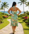 Ceres Halter Slip On Rayon Hawaiian Dress