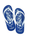 Hawaii Hibiscus Rubbert Sandals Blue