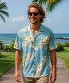 Cotton Lanai Aloha Hawaiian Shirt Sky Blue