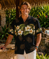 Aloha Spring Men's Hawaiian Shirt Black Men's Border Shirts