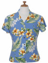 Hawaiian Fitted Blouse Tuberose Flower for Women