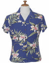 Hawaiian Fitted Shirt for Women Pali Orchid