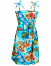 Hawaiian Polynesian Short Smocked Tube Top Women Dress