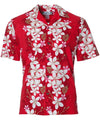 Island Plumeria Flowers Cotton Aloha Shirt