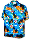 Sunset Hibiscus Men's Cotton Aloha Shirt