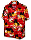 Sunset Hibiscus Men's Cotton Aloha Shirt