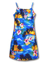 Hawaiian Sunset Girls Spaghetti Dress