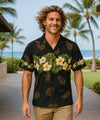 Aloha Spring Men's Hawaiian Shirt Black