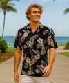 Kamea Rayon Men's Hawaiian Shirt Black