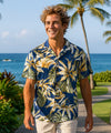 Resort Rayon Relax Fit Hawaiian Shirt Navy