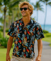 Aloha Island Parrots Vacation Hawaiian Shirt Navy