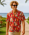 Aloha Island Parrots Vacation Hawaiian Shirt Red