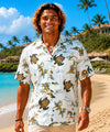 Honu Aloha Rayon Hawaiian Shirt White