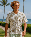 Honu Aloha Rayon Hawaiian Shirt White