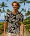 Lanai Pineapples Men's Hawaiian Shirt Black