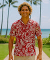 Lanai Pineapples Men's Hawaiian Shirt Red