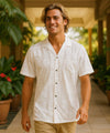 Waikiki White Hawaiian Weeding Shirt White