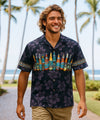 Island Beer Collection Hawaiian Shirt Border Design Black