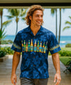 Island Beer Collection Hawaiian Shirt Border Design Navy