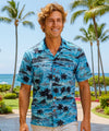 Planes Over Diamond Head Hawaiian Shirt Sky Blue