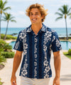 Kaui Cotton Aloha Men's Shirt Navy