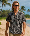 Lanai Pineapple Rayon Aloha Shirt Black