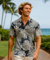 Maui Rayon Men's Hawaiian Shirt Charcoal