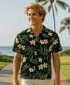 Plumeria Resort Rayon Relaxed Fit Aloha Shirt Black