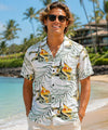Napili Short Slees White Rayon Aloha Shirt