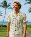 Outrigger Palms Rayon Men's Hawaiian Shirt Beige