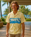 Whales Tail Pacific Men's Hawaiian Shirt Khaki