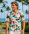 Makawao Relaxed Fit Men Aloha Shirt Red