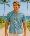 Kohala Rayon Relaxed Fit Hawaiian Shirt Navy