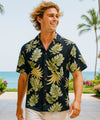 Leis of Aloha Cotton Hawaiian Shirt Black