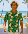 Kalea Men's Cotton Aloha Shirt Green