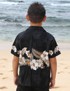 Hibiscus Panel Cotton Boys Aloha Shirt