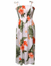 Hibiscus Smocked Tube Top Midi Hawaiian Dress